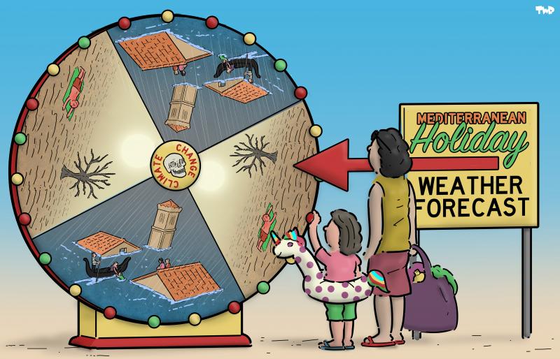 Mediterranean holiday weather forecast Cartoon Movement